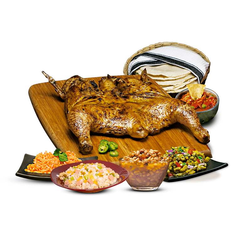 Pa' que todos coman - 1 pollo + 4 complementos