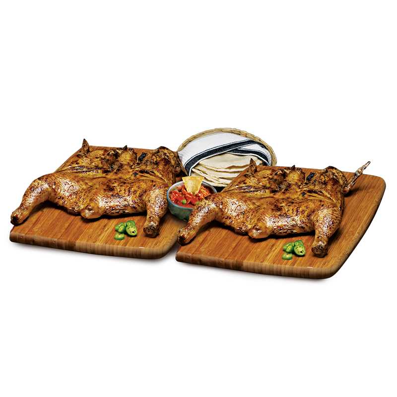 2 Pollos Asados al Carbón